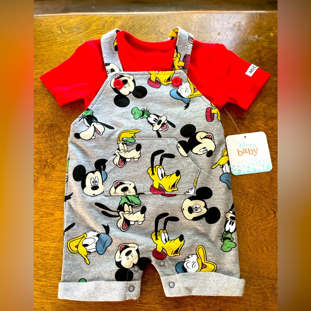 Disney Baby Mickey and Friends Overall Outfit